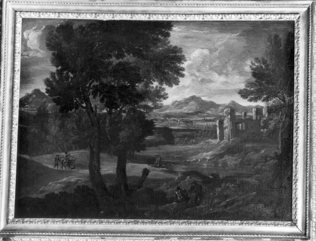 paesaggio della campagna romana (dipinto) by Dughet Gaspard detto Pussino (scuol